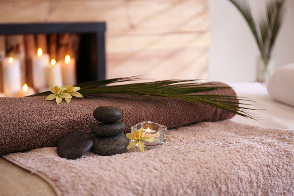 Imagen decorativa que incluye elementos propios de un spa