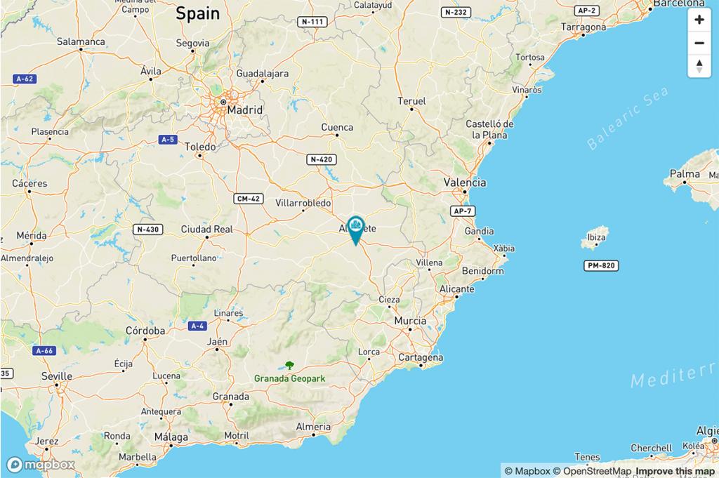 Mapa Parador de Albacete
