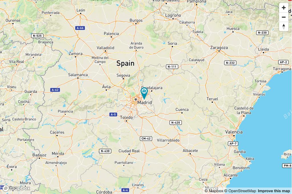 Mapa Parador de Alcalá de Henares