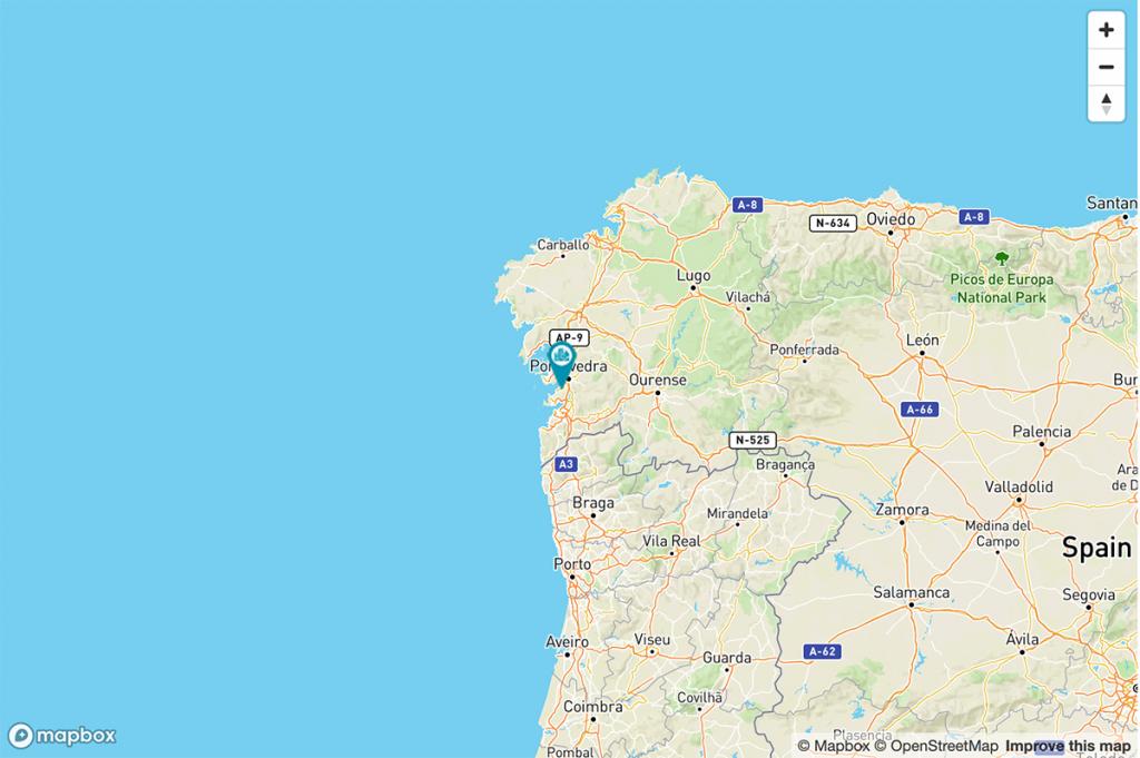 Mapa Parador de Pontevedra