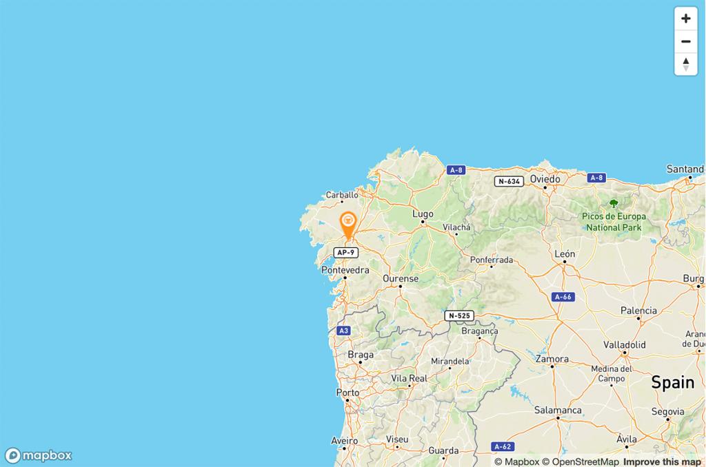 Mapa Parador de Santiago de Compostela