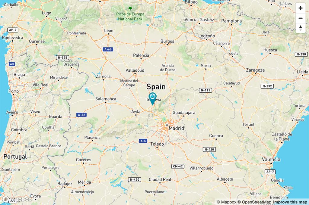 Mapa Parador de Segovia