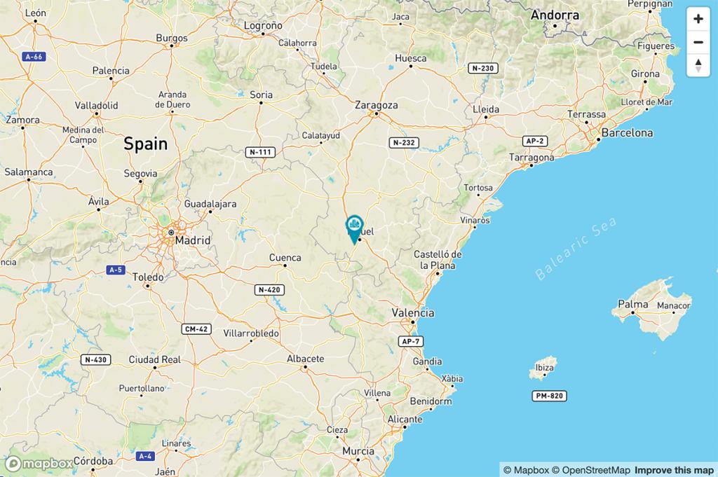 Mapa Parador de Teruel