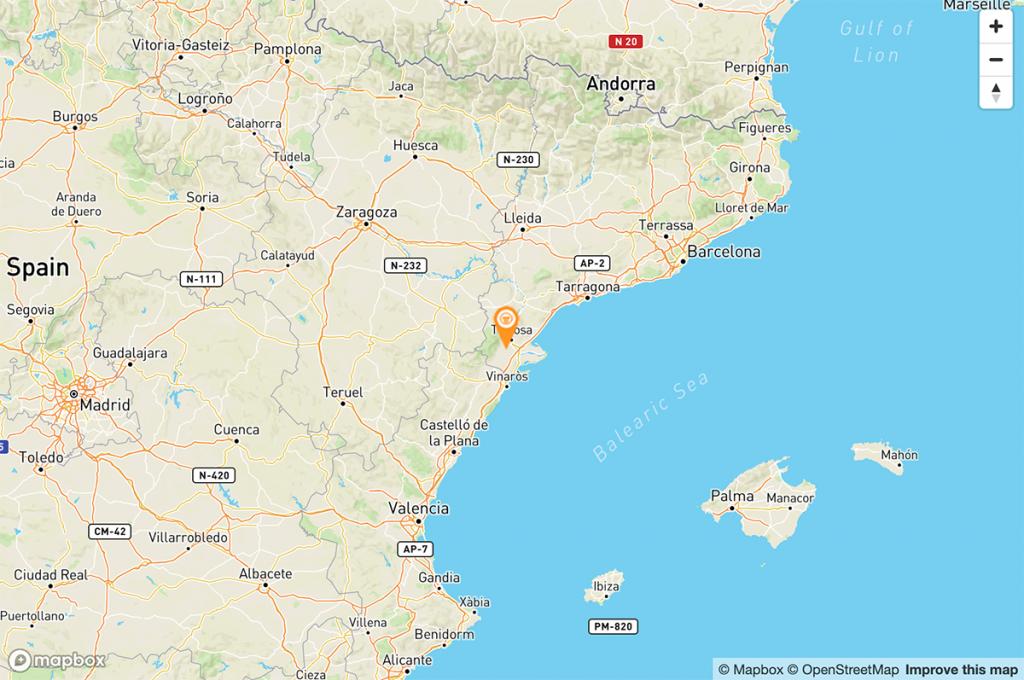 Mapa Parador de Tortosa