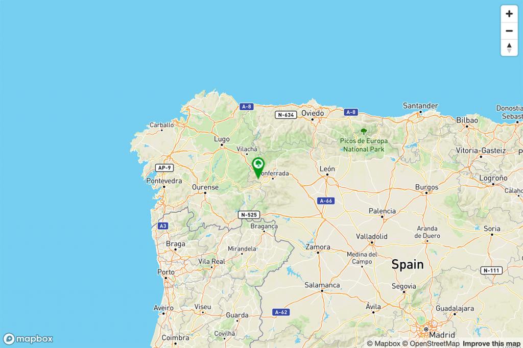 Mapa Parador de Villafranca del Bierzo